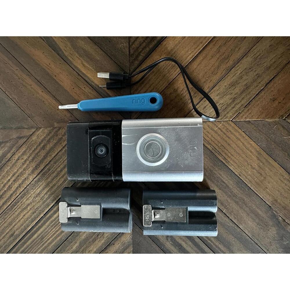 Ring Video Doorbell with Extra Battery and Accessories
